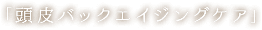 「頭皮バックエイジングケア」